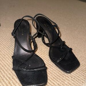 Sandro Black Strappy Sandals